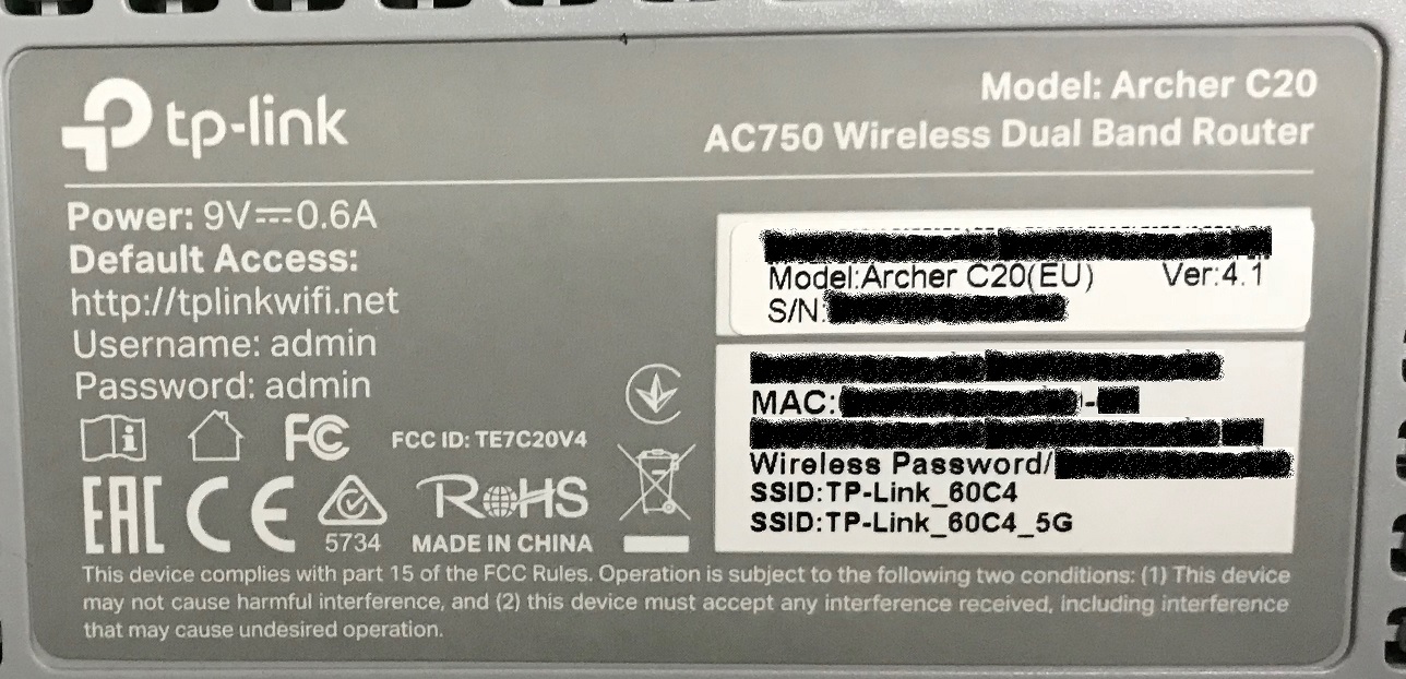 TP-Link Archer C20, WiFi Router